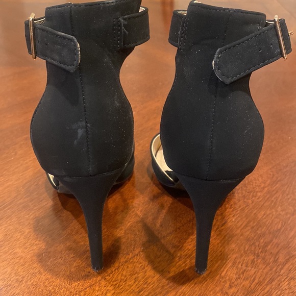 Black Suede Mary Jane Heels - Picture 3 of 7